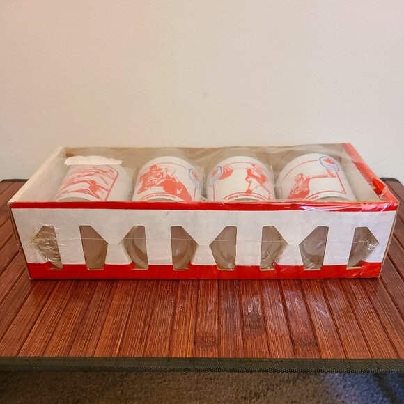 Vintage Team Canada 1976 Olympic Glasses - 2 Sets -Eight Glasses - Picture 7 of 13
